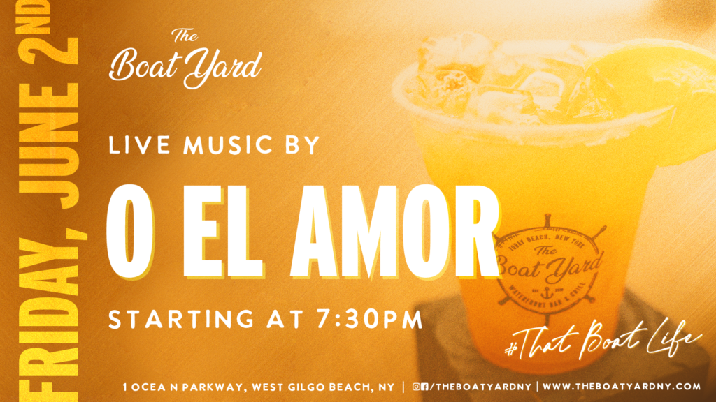 Live music by O El Amor on Friday, June 2nd at 7:30pm