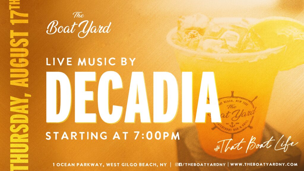 decadia live music starting at 7 pm on august 17